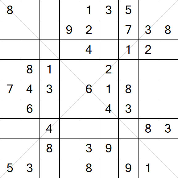 Sudoku X - Medio