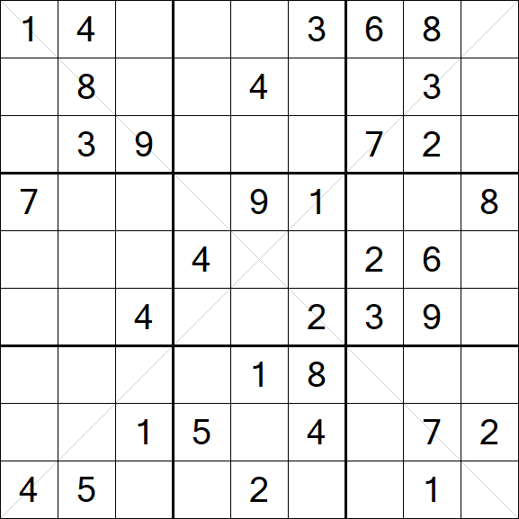 Sudoku X - Medio