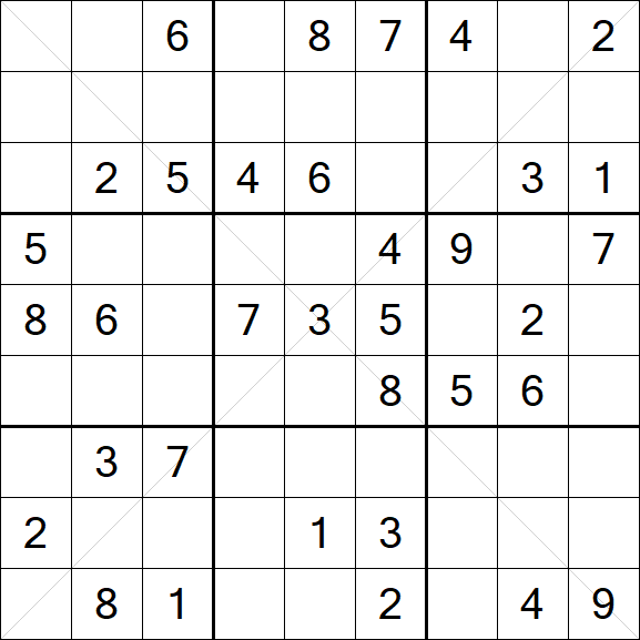 Sudoku X - Medio
