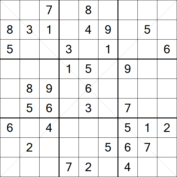 Sudoku X - Medio
