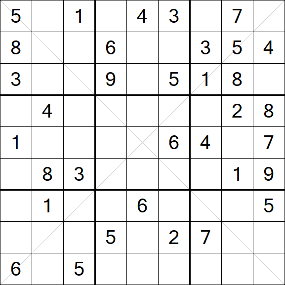 Sudoku X - Medio