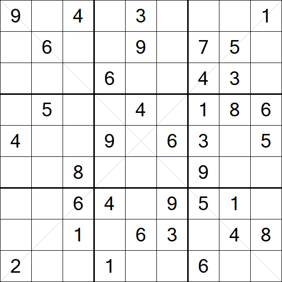 Sudoku X - Medio
