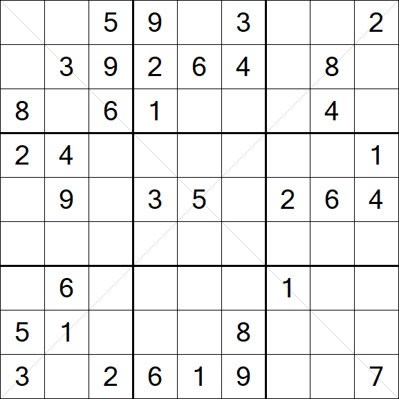 Sudoku X - Medio