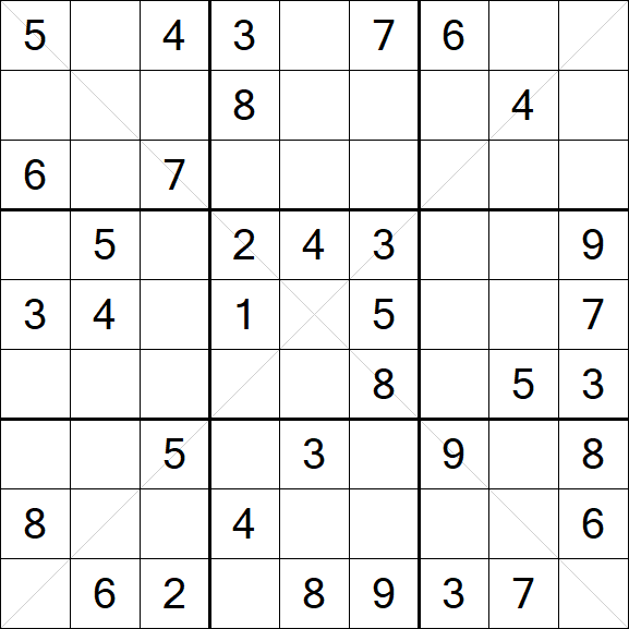 Sudoku X - Medium