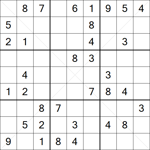Sudoku X - Medium