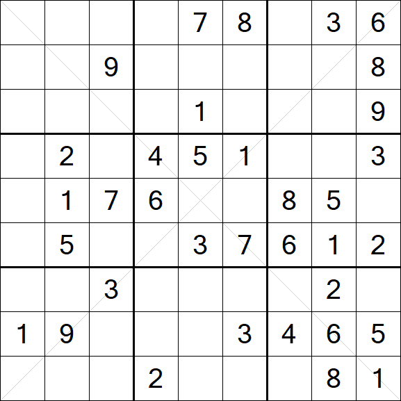 Sudoku X - Medium