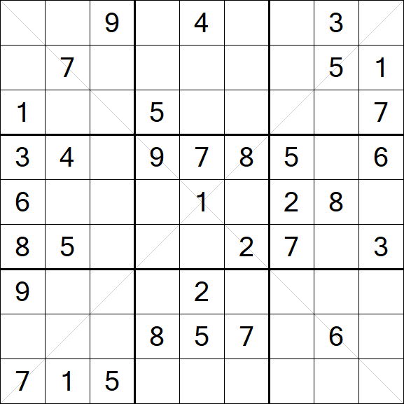 Sudoku X - Medium