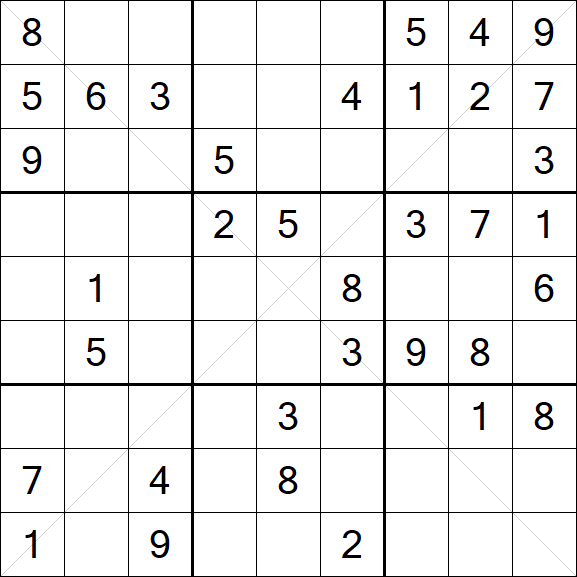 Sudoku X - Medio