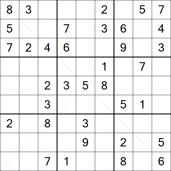 Sudoku X - Moyen