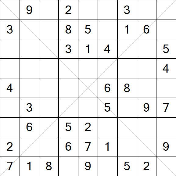 Sudoku X - Moyen