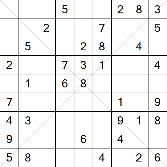 Sudoku X - Medio