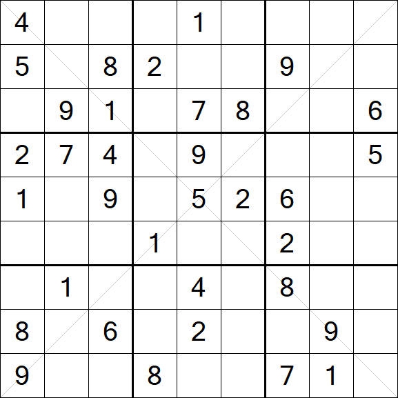Sudoku X - Moyen