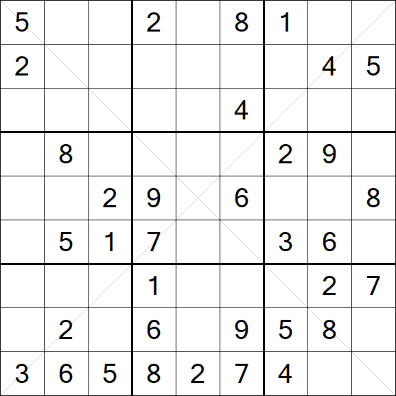 Sudoku X - Medio