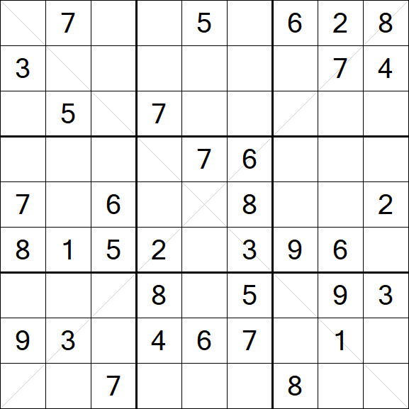 Sudoku X - Medio