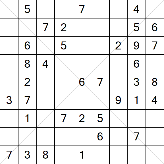 Sudoku X - Medio