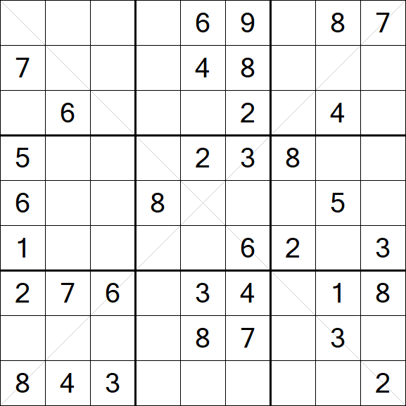 Sudoku X - Medio