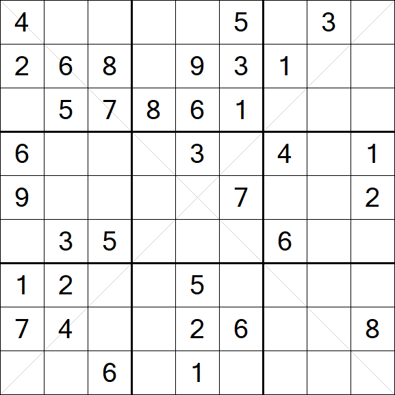 Sudoku X - Medio