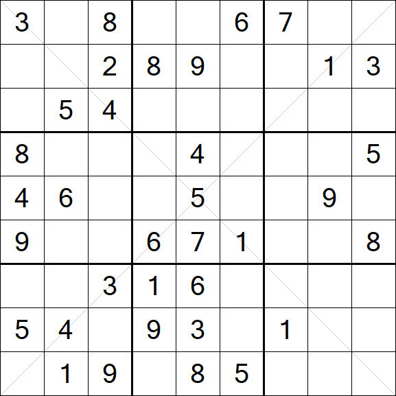 Sudoku X - Medium