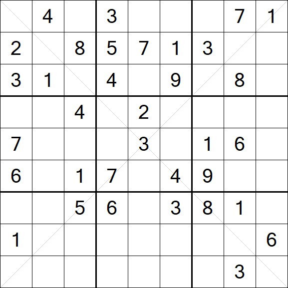 Sudoku X - Medium