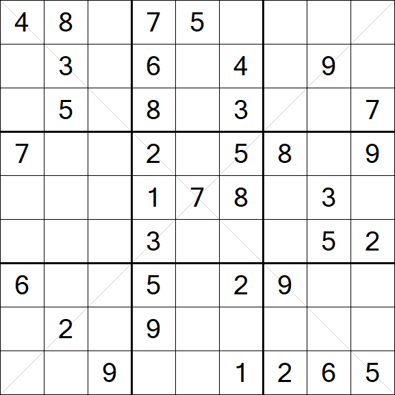 Sudoku X - Medium
