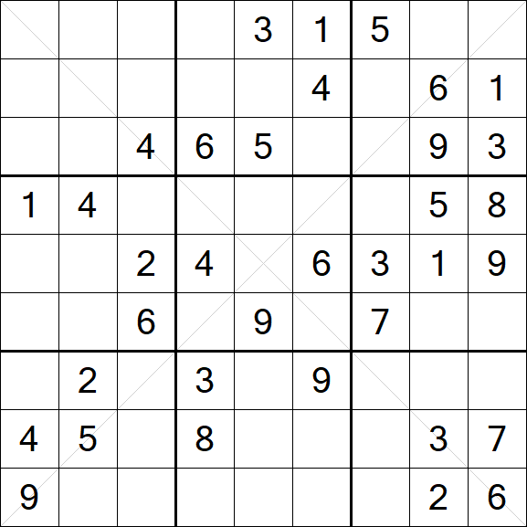 Sudoku X - Medium