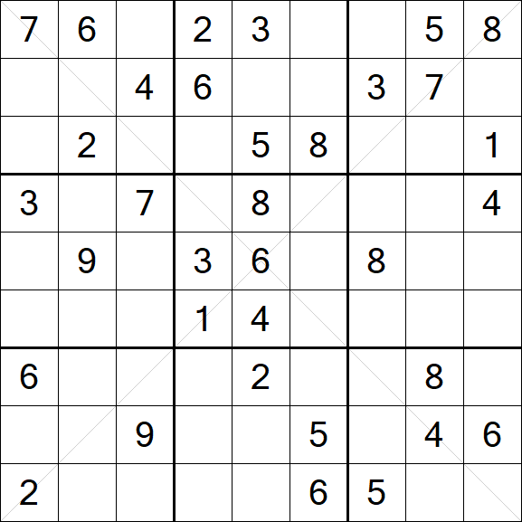 Sudoku X - Medium
