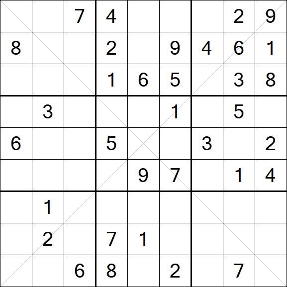 Sudoku X - Medio