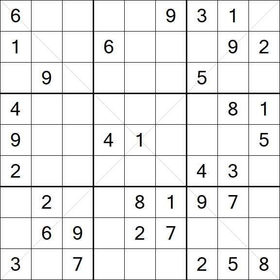 Sudoku X - Medio