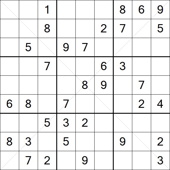 Sudoku X - Mittel