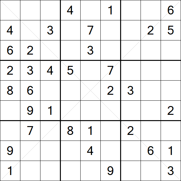 Sudoku X - Medio