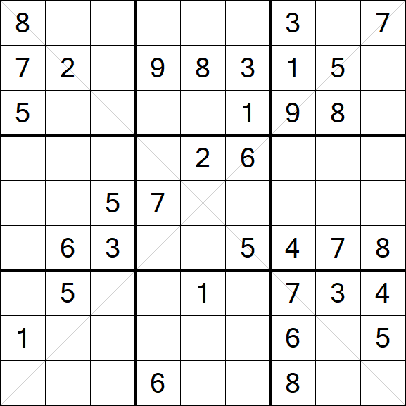 Sudoku X - Medio