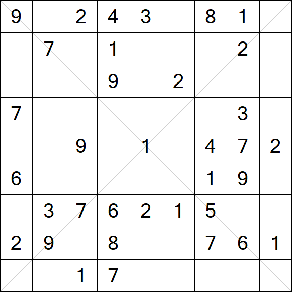 Sudoku X - Mittel