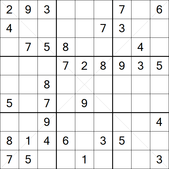 Sudoku X - Medio