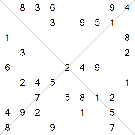 Sudoku X - Mittel