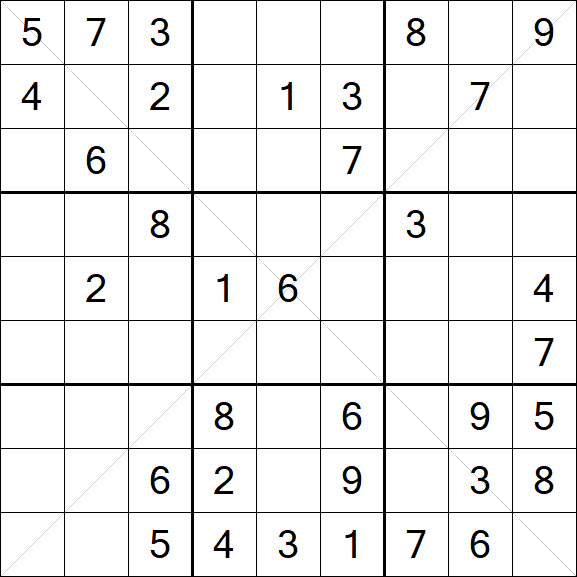 Sudoku X - Mittel