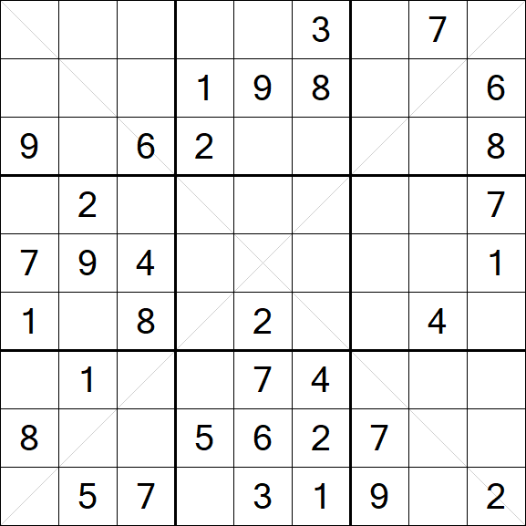 Sudoku X - Mittel