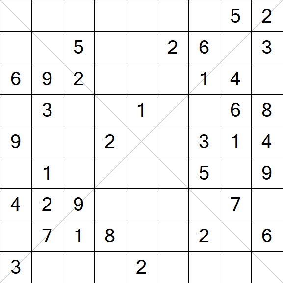 Sudoku X - Mittel