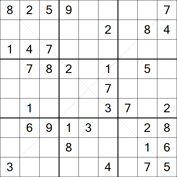 Sudoku X - Mittel