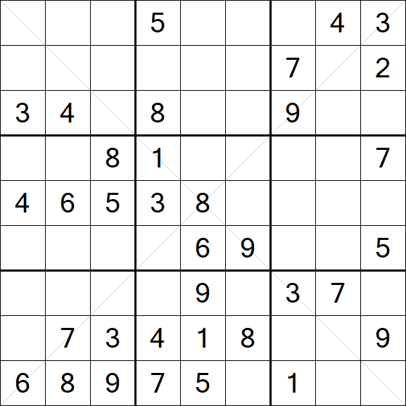 Sudoku X - Medio