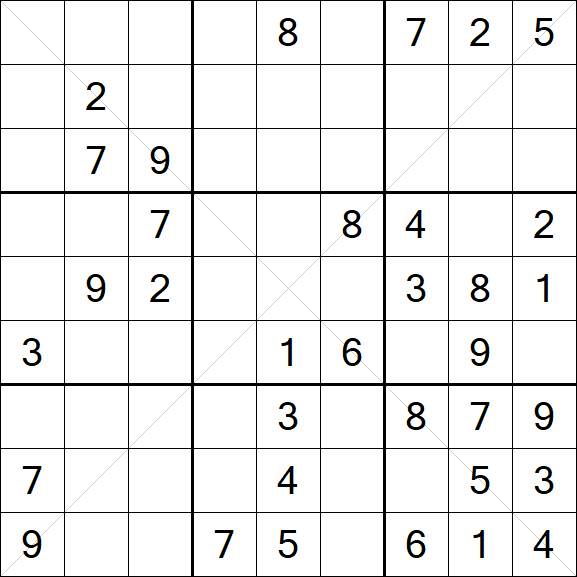 Sudoku X - Médio