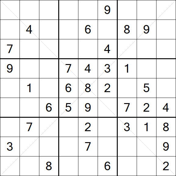 Sudoku X - Medio