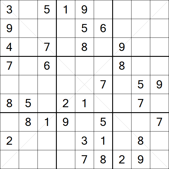 Sudoku X - Mittel