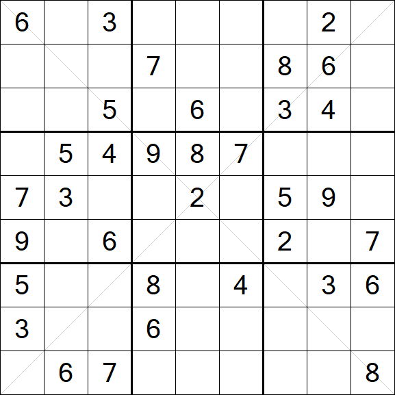 Sudoku X - Mittel