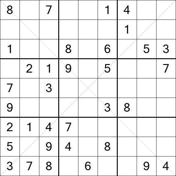 Sudoku X - Mittel