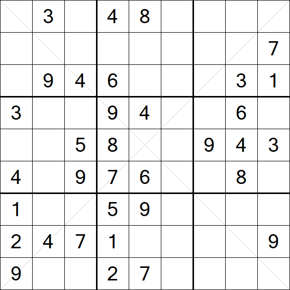 Sudoku X - Mittel