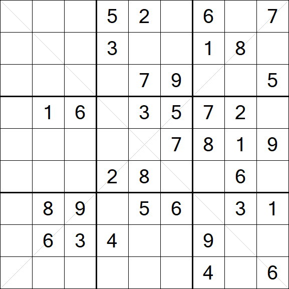 Sudoku X - Médio