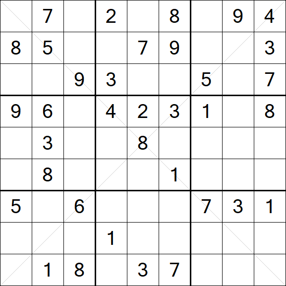 Sudoku X - Mittel
