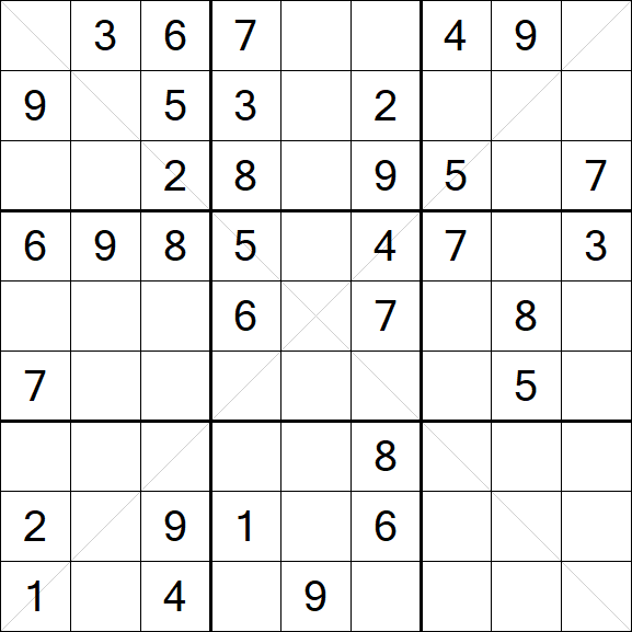 Sudoku X - Mittel