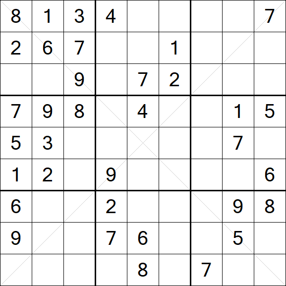 Sudoku X - Mittel