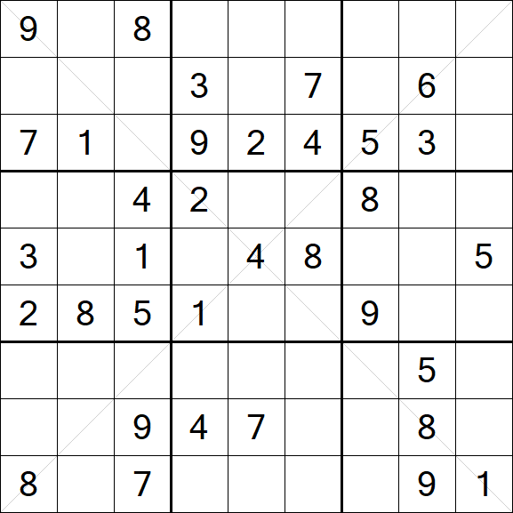Sudoku X - Mittel